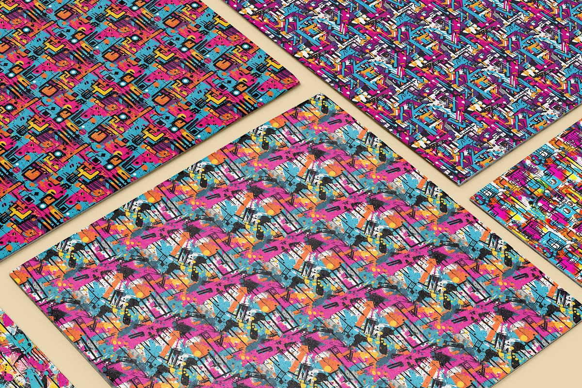 20 Seamless Urban Graffiti Patterns, a Pattern Graphic by Nordic Design (Photo 3 of 9)