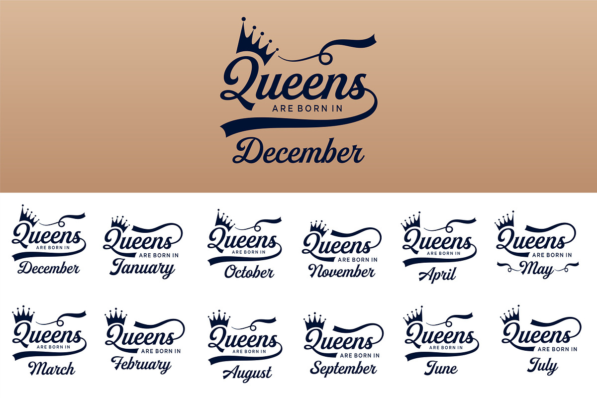 various months are born in design, a Branding & Logo Template by BARONSTD (Photo 4 of 4)