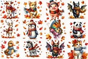 Watercolor Autumn Animal Clipart, an Illustration by OK Design (Thumbnail 3 of 5)