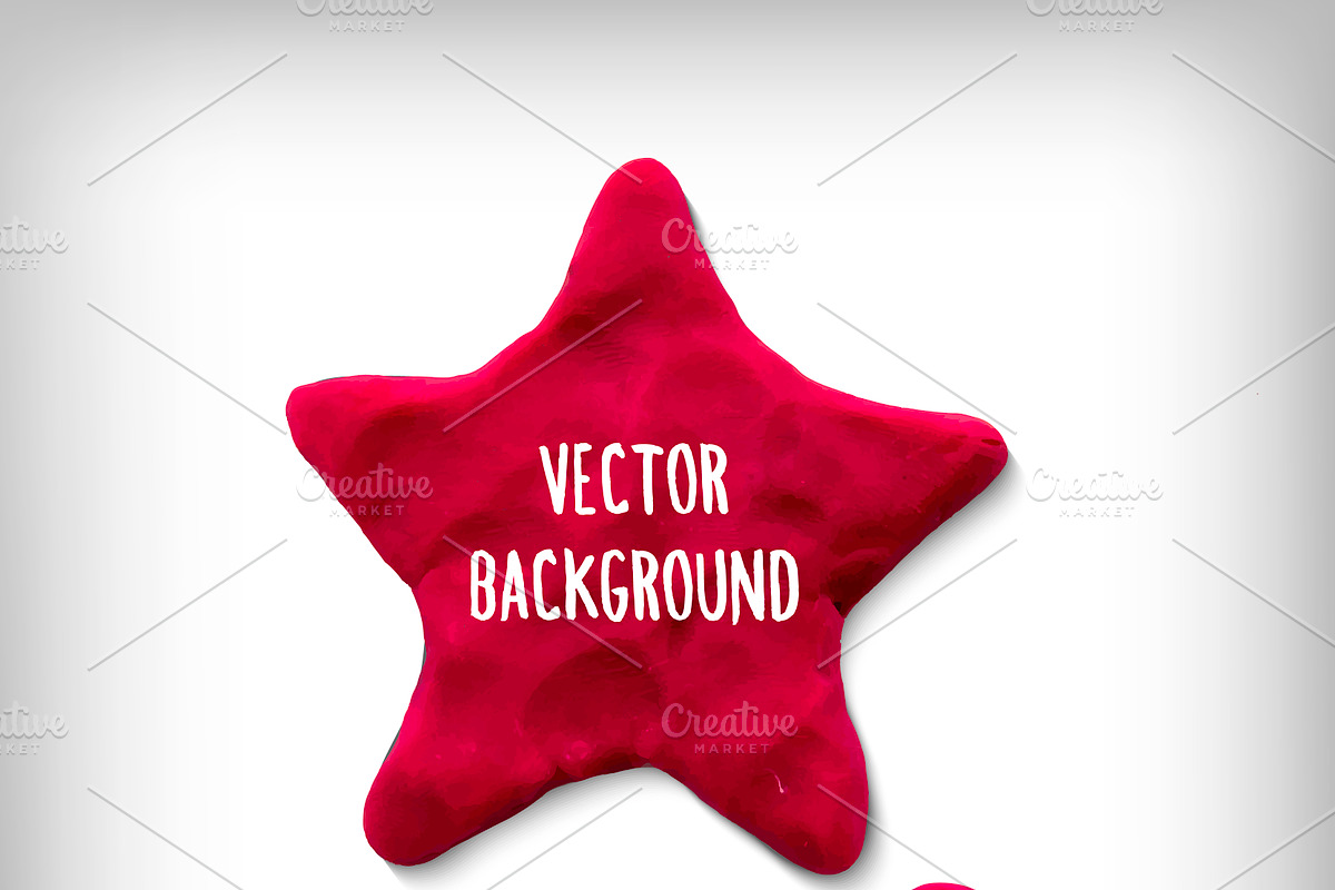 Vector banner - plasticine star, an Illustration by CreativeJourney