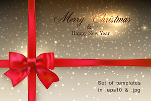 Merry Christmas & NY card templates