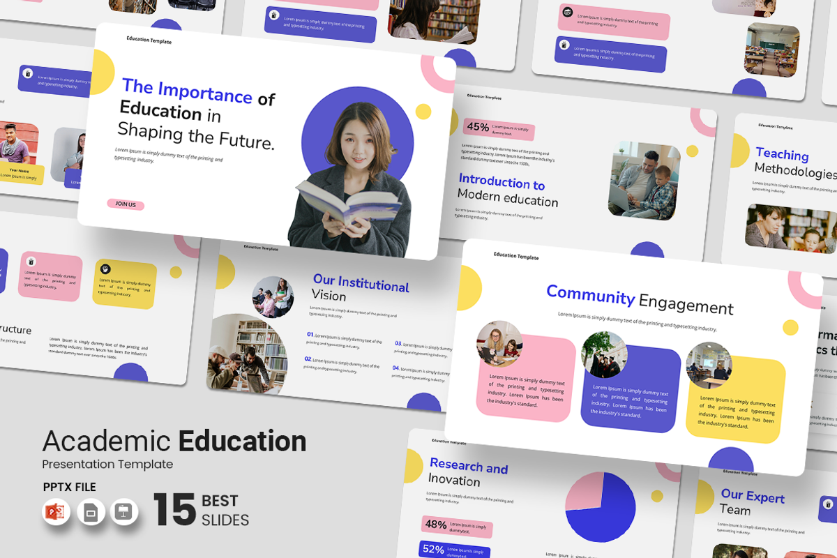 Academic Education - PowerPoint, a Presentation Template by QR Design Studio (Photo 1 of 3)