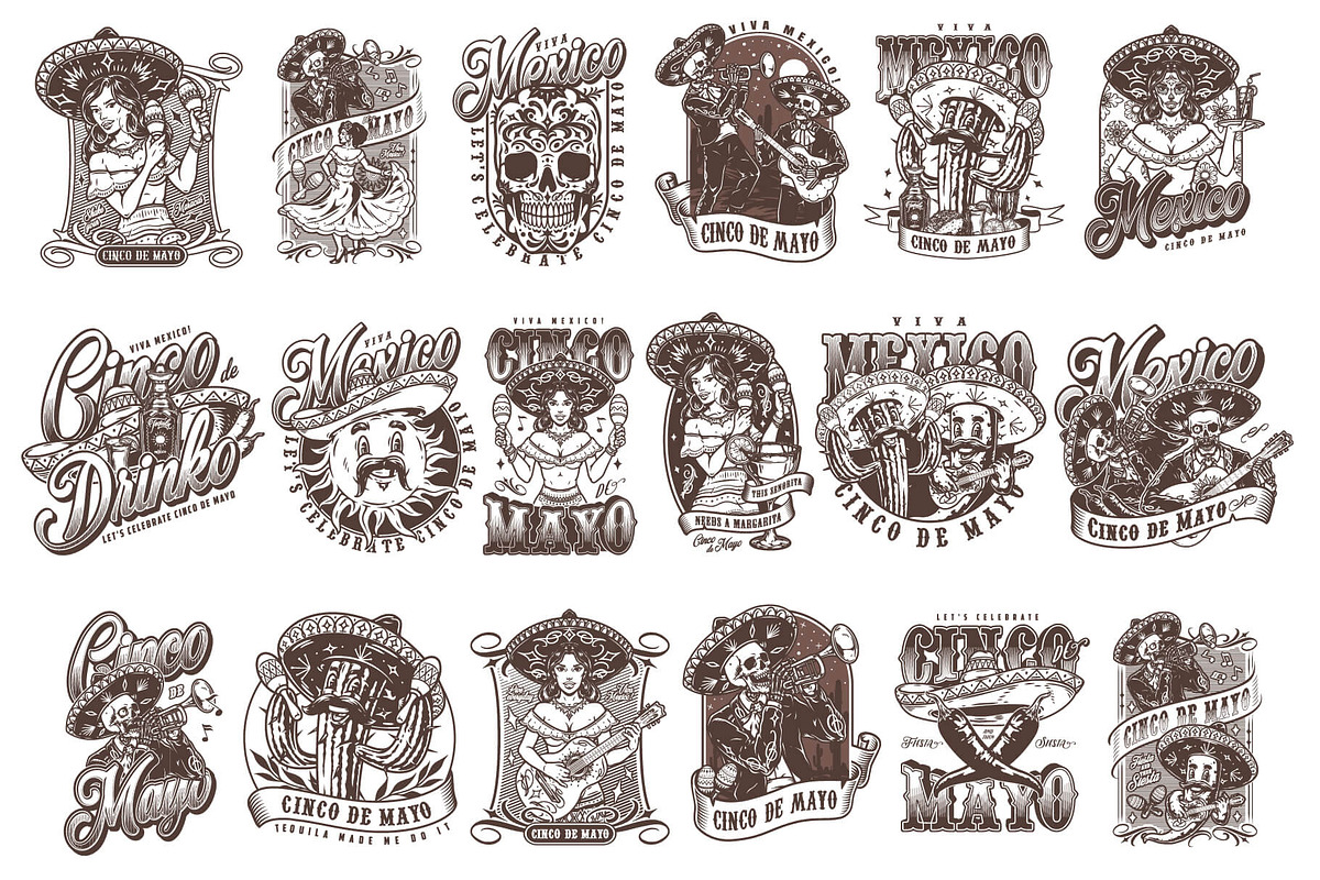 Cinco de Mayo t-shirt designs, a Branding & Logo Template by DGIM studio (Photo 8 of 12)