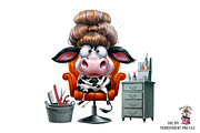 Cow Hair Beauty Salon PNG Bundle, a Graphic by Clipart Bloom (Thumbnail 8 of 18)