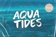 Aqua Tides - Brush Font, a Handwritten Font by Visual Blends (Thumbnail 1 of 6)