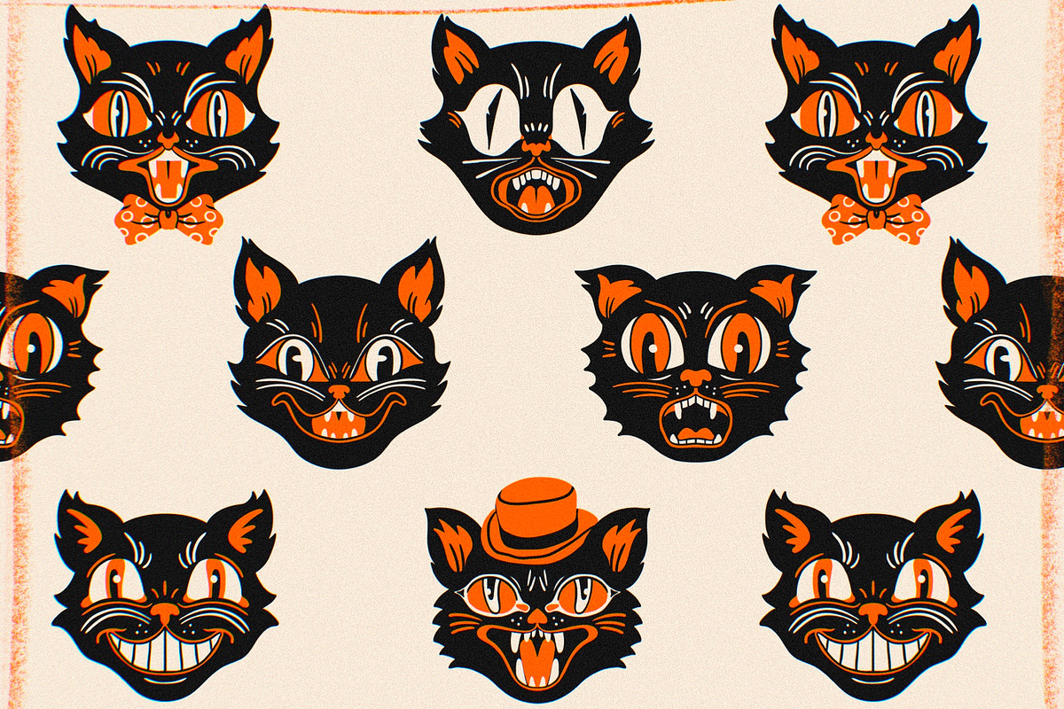 Vintage cats, a Seasonal Illustration by Twisted Tail (Photo 5 of 6)
