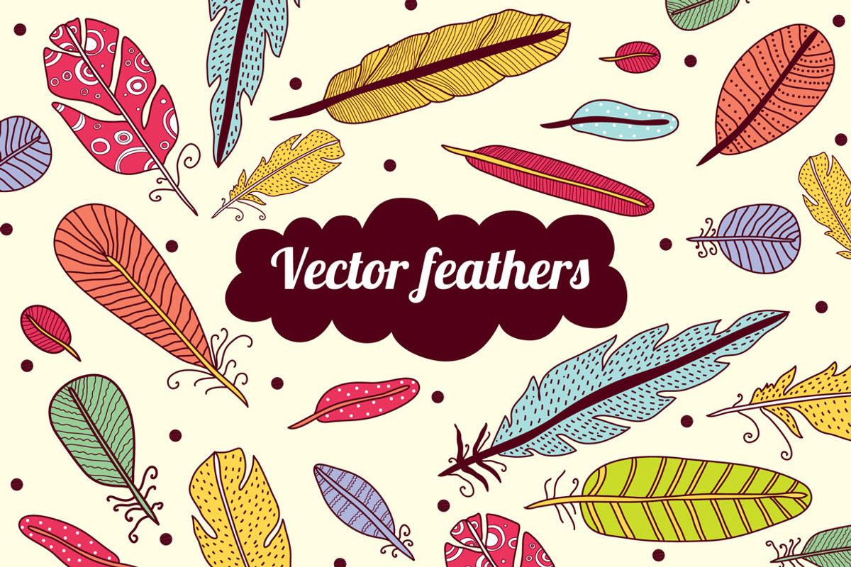 Colorful feathers.