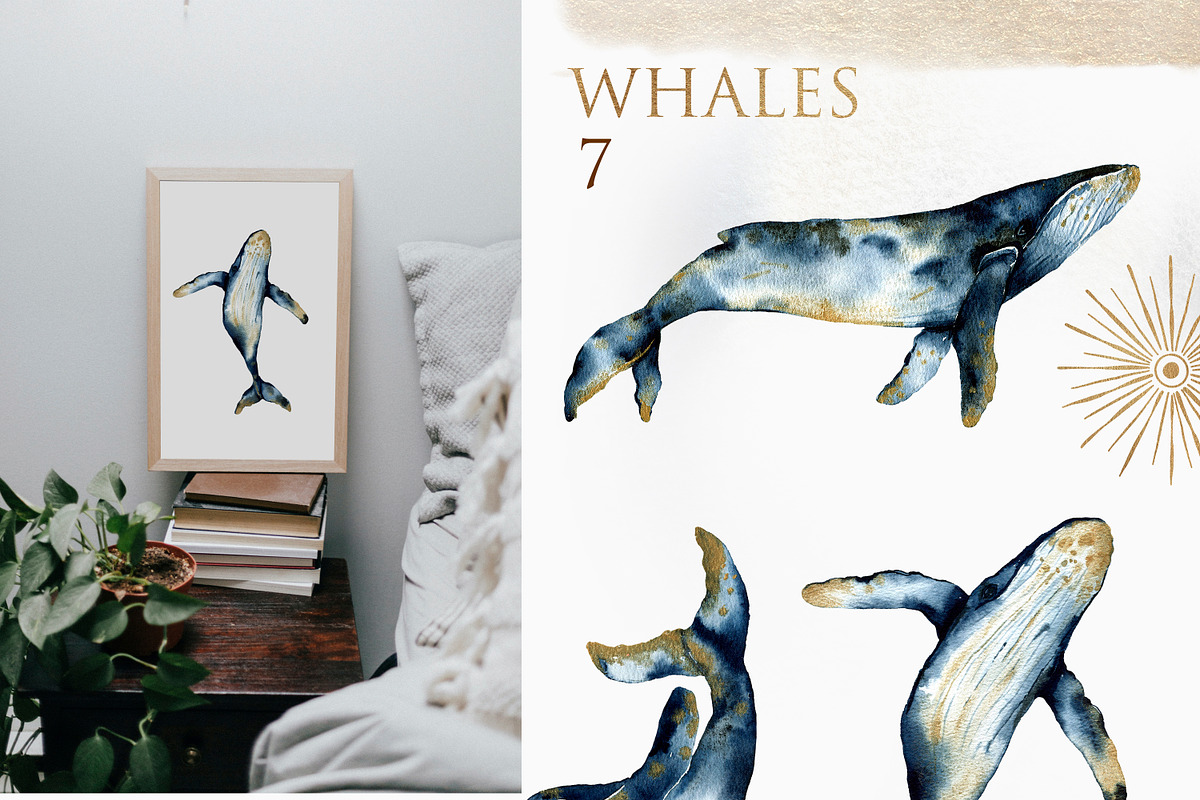 Sale 20%-Lunar Whale, a Texture Illustration by Les Frolova (Photo 4 of 12)