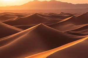 Golden sand dunes stretch endlessly, a Nature Photo by MistyDay