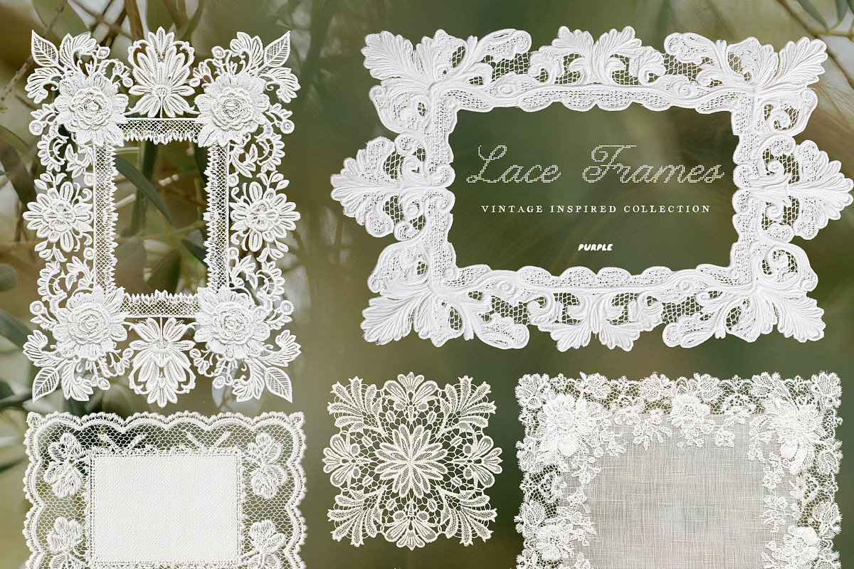 Lace Frames: Vintage Inspired Set, an Object Graphic by Purple (Photo 9 of 10)