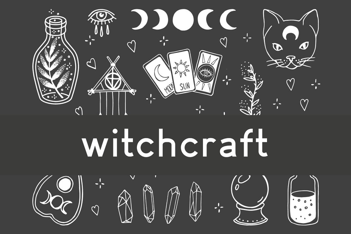 50 hand drawn magic elements, an Illustration by pixelwerk (Photo 1 of 4)