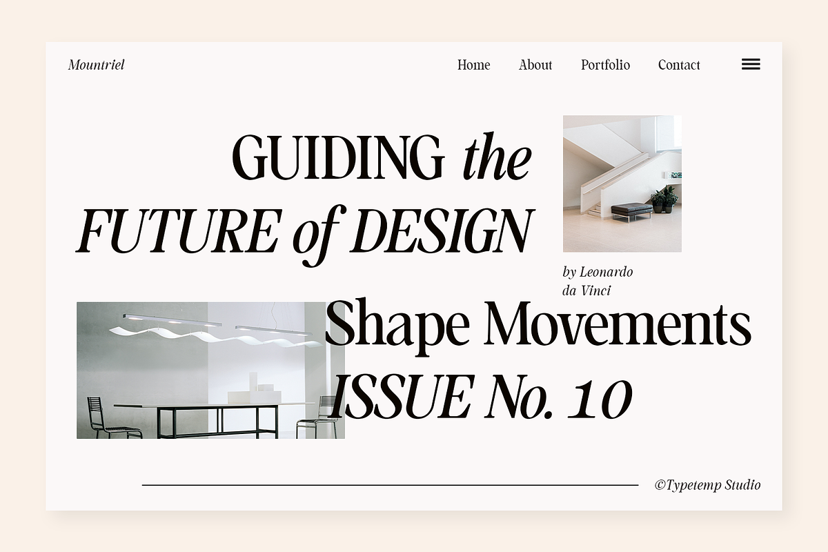Mountriel - Classic Modern Serif, a Serif Font by Typetemp Studio (Photo 8 of 22)