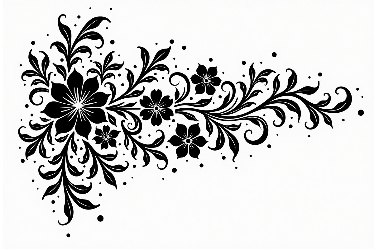 Vintage Flower Ornament Set, an Illustration by Creativeshirt (Photo 12 of 21)