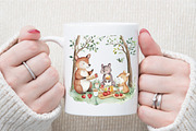 Woodland Forest Animals Friends Clip, an Illustration by Sublimation Artist (Thumbnail 5 of 6)