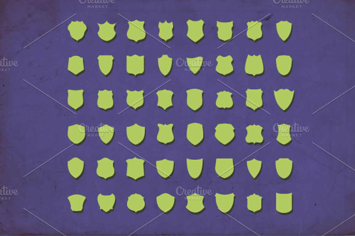 112 Vector Shield Shapes preview 3