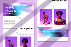 Newsletter With Purple Gradient