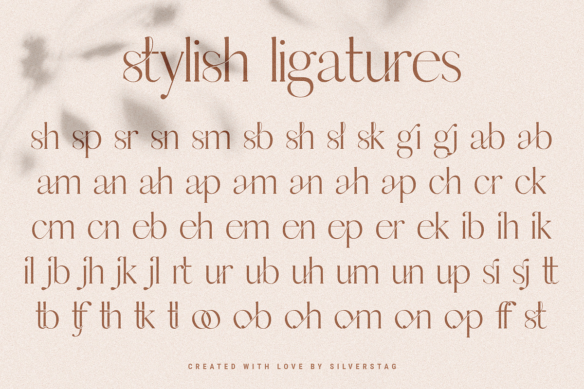 Esther - Stylish Ligature Serif Font, a Serif Font by SilverStag Type Foundry (Photo 24 of 27)