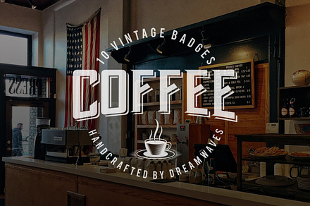 10 Vintage Coffee Logo Badges