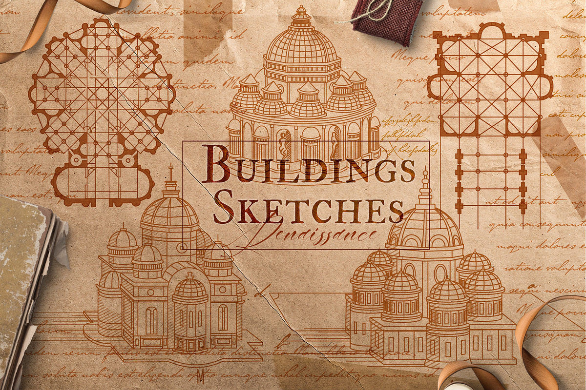 DA VINCI RENAISSANCE SKETCHES, an Object Illustration by Luna Dreams (Photo 2 of 16)