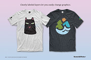 Gray T-Shirt Mockups, a Shirt Mockup by Komet & Flicker (Thumbnail 2 of 9)