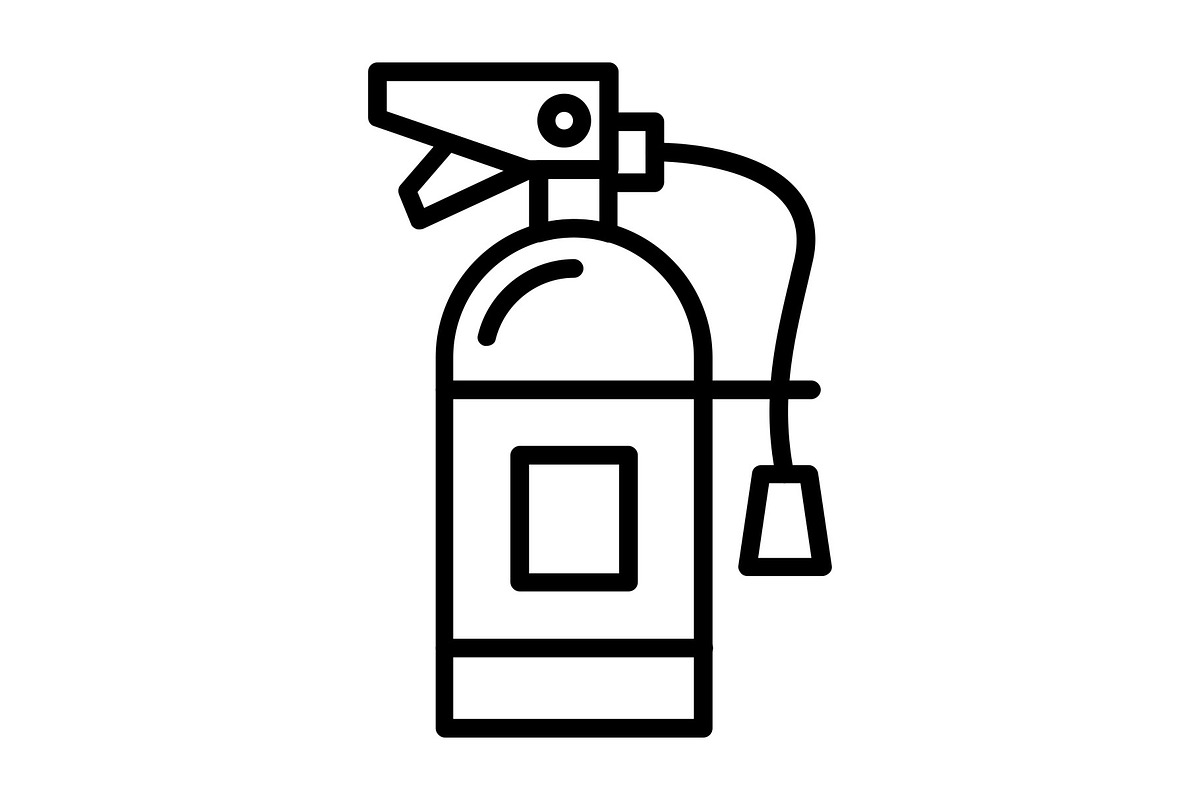 Fire Extinguisher Line Icon, an Icon by Pexelpy