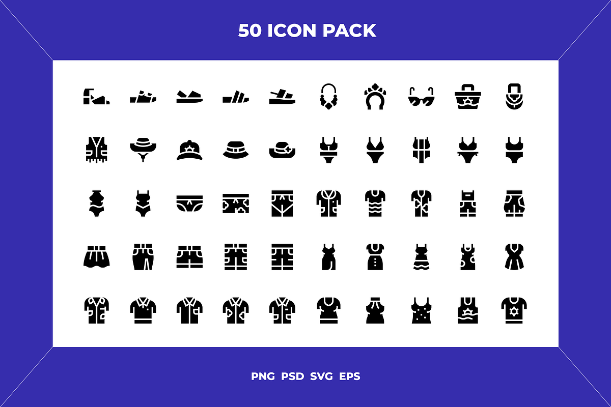 Summer clothing icons, an Outline Icon by Wencory (Photo 1 of 2)