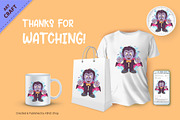 Cartoon Dracula. Crafting, a Person Illustration by KENO Mascots (Thumbnail 3 of 3)