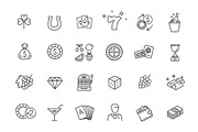 Casino vector icon set, an Outline Icon by Tettygreen (Thumbnail 2 of 3)
