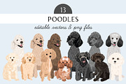 Poodle Clip Art Vector Bundle, an Illustration by Putnam Road Art (Thumbnail 1 of 4)