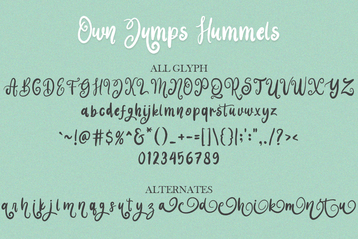 Own Jumps Hummels, a Font by Struggle Studio (Photo 7 of 10)