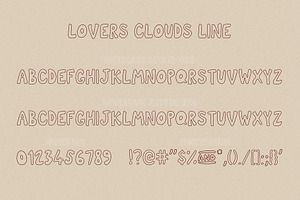 Lovers Clouds Layered Font