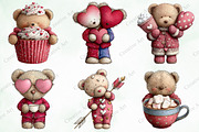 Valentine Teddy With Elements Bundle, an Illustration by Creative Art (Thumbnail 4 of 10)