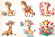 Giraffe Clipart, Spring Clipart Bund, an Illustration by DreamCafeArt (Thumbnail 2 of 3)
