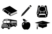 Back To School Silhouette Bundle, an Illustration by Designer_Momina (Thumbnail 37 of 51)