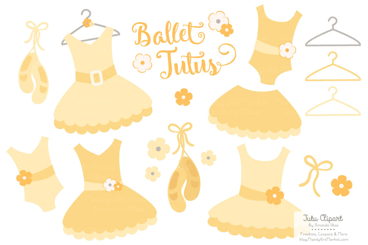 Sunshine Ballet Tutus Clipart, an Illustration by Amanda Ilkov (Photo 1 of 2)