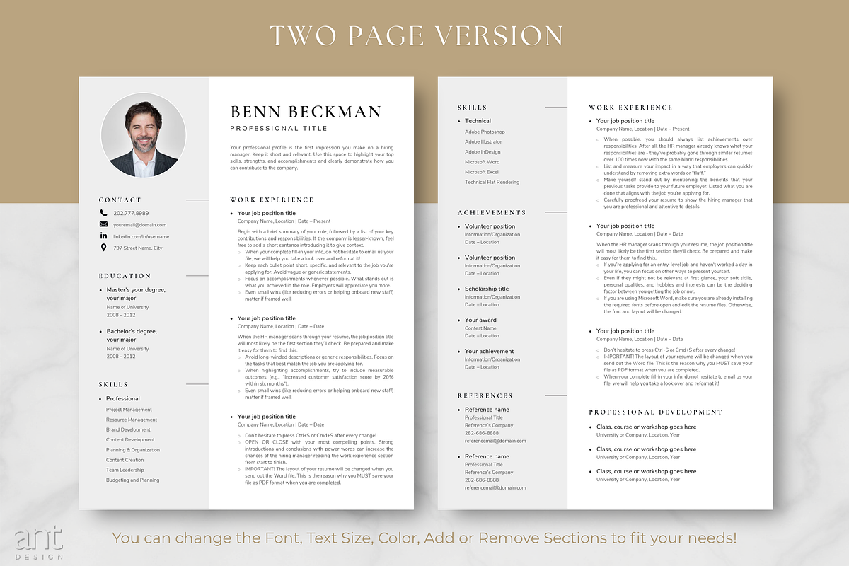 Moderm Resume - Benn Beckman, a Resume Template by AntDesignStudio (Photo 3 of 9)