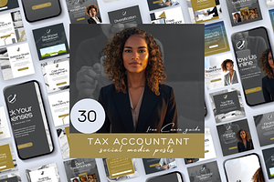TAX ACCOUNTANT SOCIAL MEDIA POSTS, a Social Media Template by Daring Digies