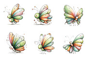 Whimsical Spring Butterfly Clipart, an Illustration by CreationArt (Thumbnail 7 of 7)
