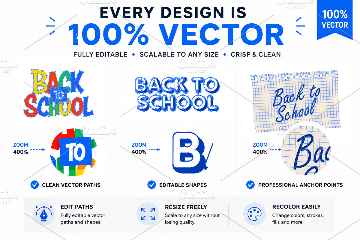 Back to School Typography Bundle, an Object Graphic by VIVAT Design Studio (Photo 5 of 5)