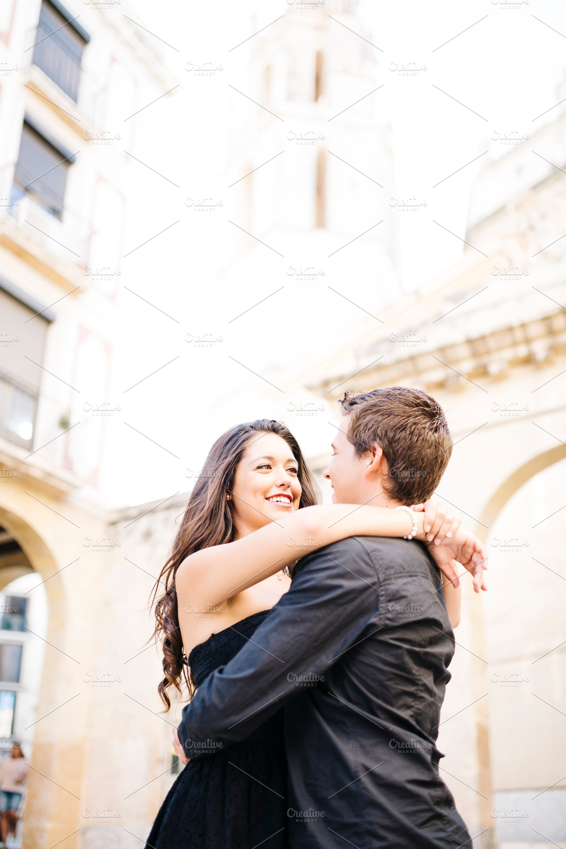 Young couple in love containing kiss, love, and young, a Person Photo by fotopitu