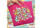 Glitter Happy Easter Png, an Illustration by Designking (Thumbnail 2 of 6)