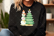 Coquette Glitter Christmas Snowman, an Illustration by Craft Nest (Thumbnail 4 of 6)