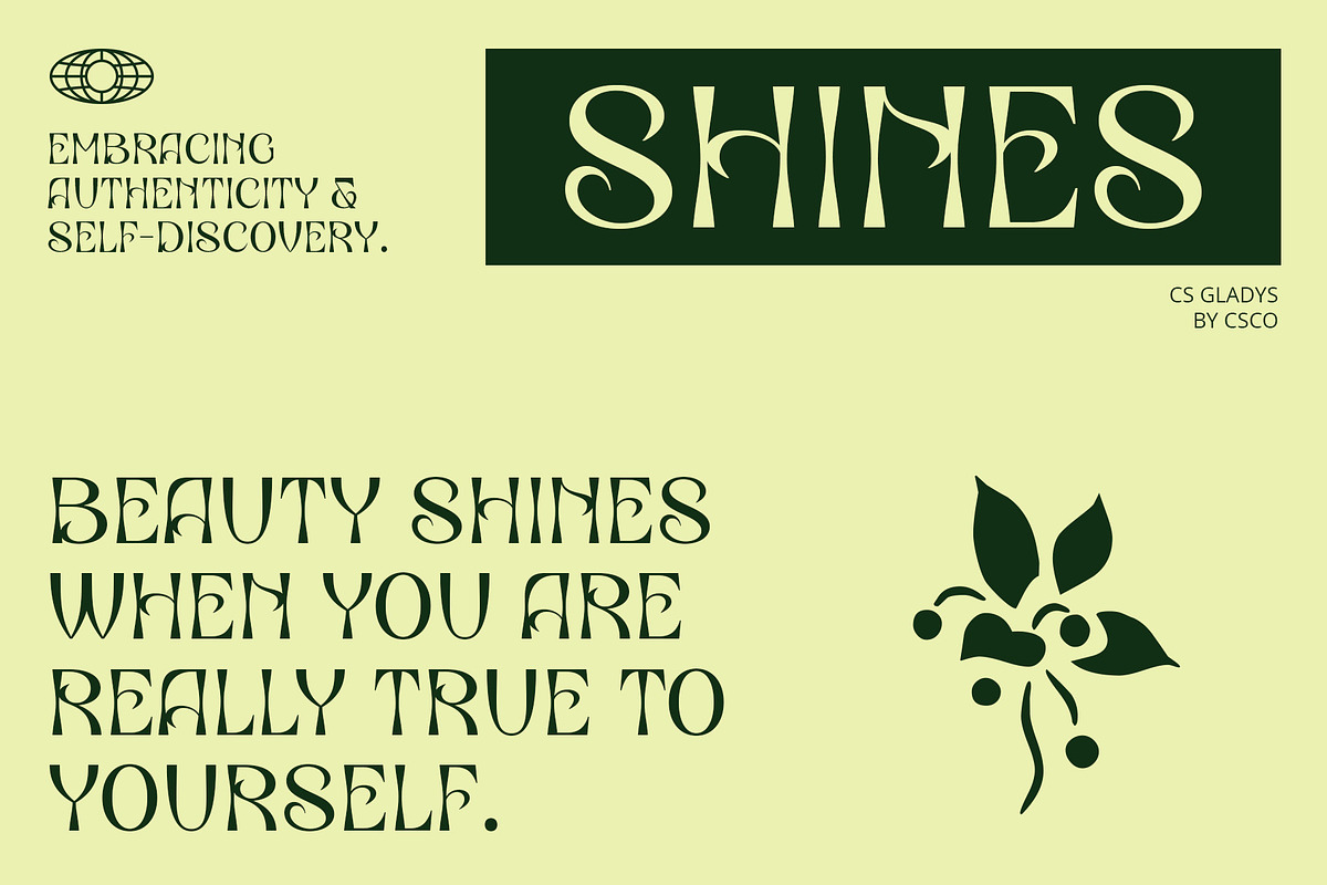 CS Gladys – Reverse Contrast Font, a Sans Serif Font by Craft Supply Co. (Photo 7 of 8)