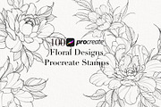 Procreate flower stamp, garden, a Brush Add-On by AnnaPolitmerskaja (Thumbnail 1 of 4)