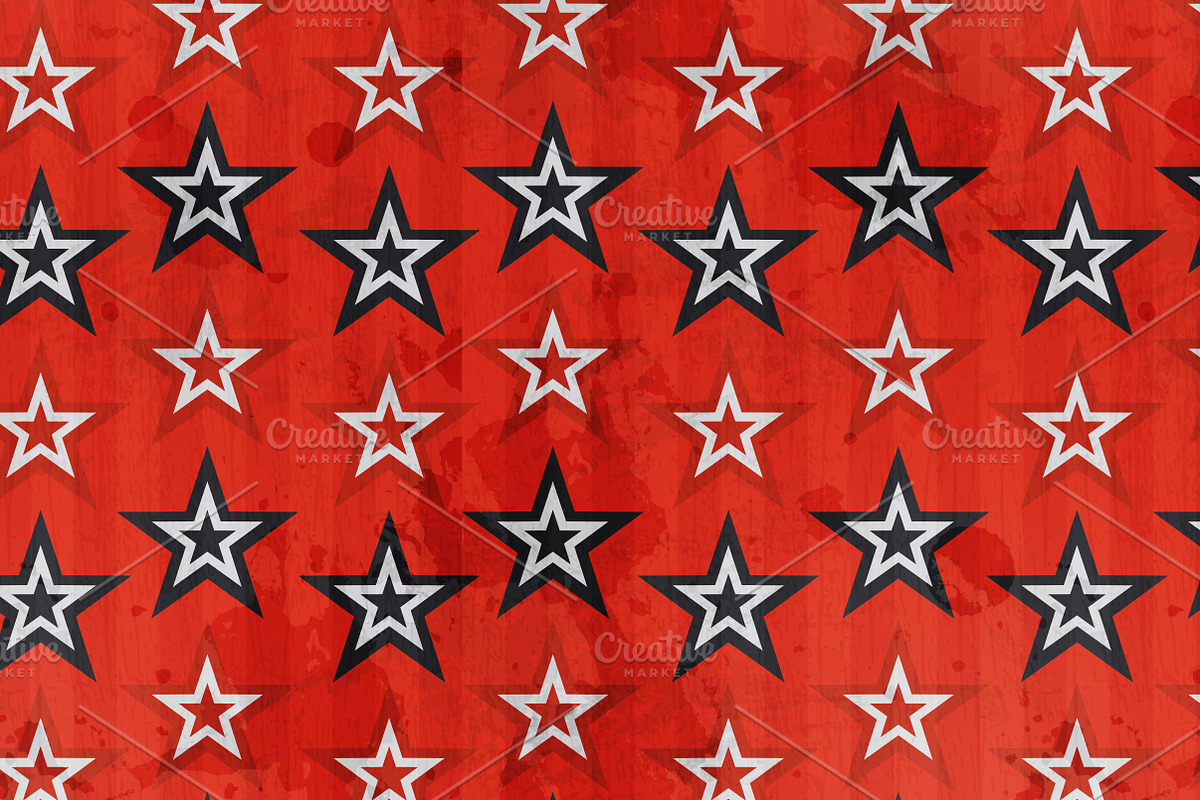 Star Seamless Patterns, a Pattern Graphic by Gudiny (Photo 2 of 11)