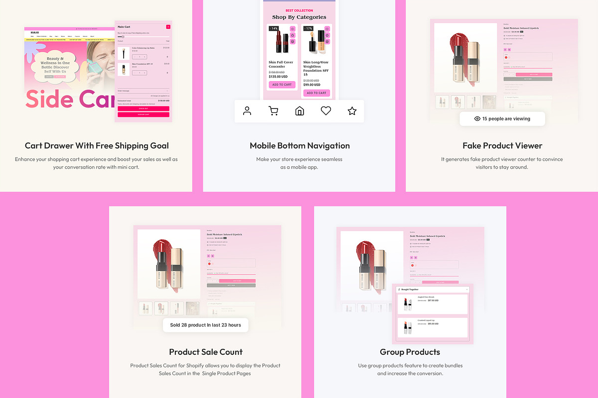 Beauty & Cosmetic Shopify Theme, a Shopify Template by LogicGo Shopify Experts (Photo 6 of 8)