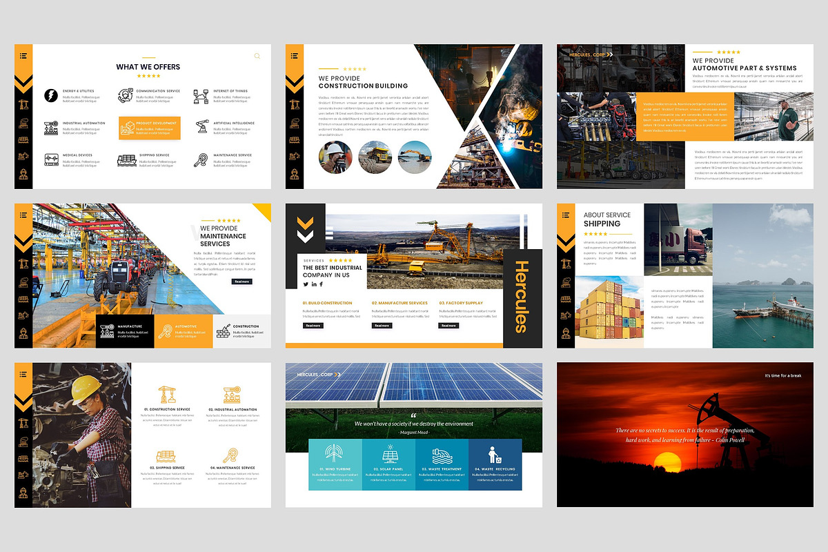 Industrial-Factory Keynote Template, a Presentation Template by Art StoreID