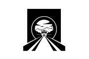 Train Tunnel Silhouette Bundle, a Graphic by hafijul (Thumbnail 9 of 15)