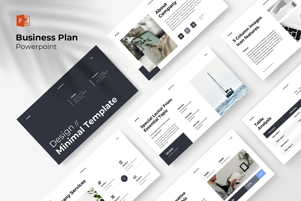 Design Minimal Presentation Template Powerpoint