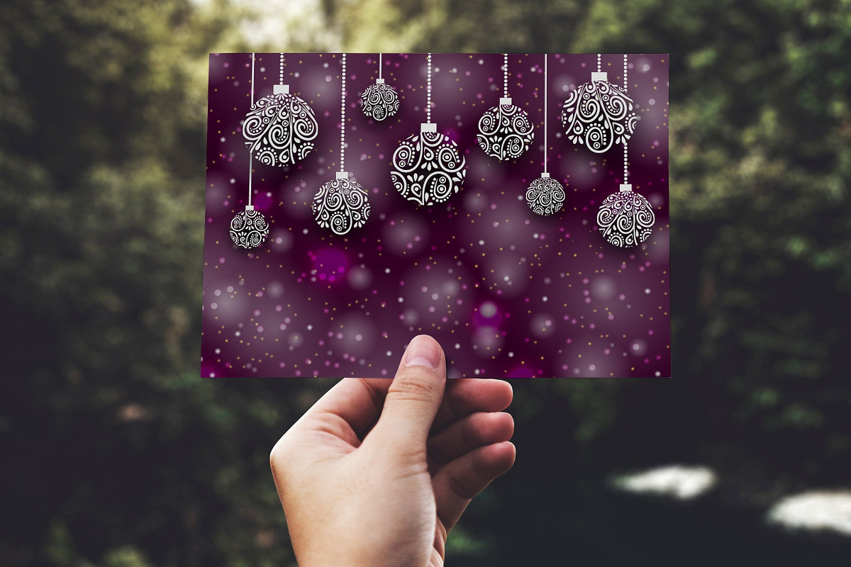 9 Christmas ball backgrounds, a Decorative Illustration by jelisua88 (Photo 7 of 7)
